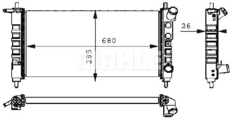 MAHLE Radiator, engine cooling PREMIUM LINE