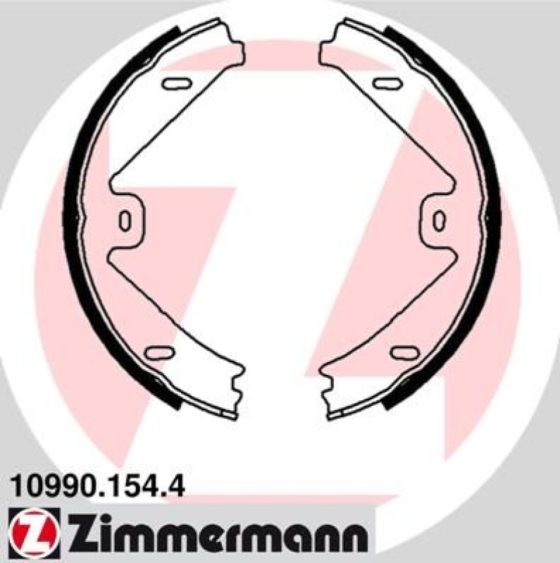 ZIMMERMANN Brake Shoe Set, parking brake