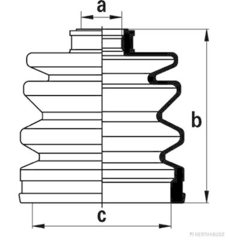 HERTH+BUSS JAKOPARTS Bellow Set, drive shaft