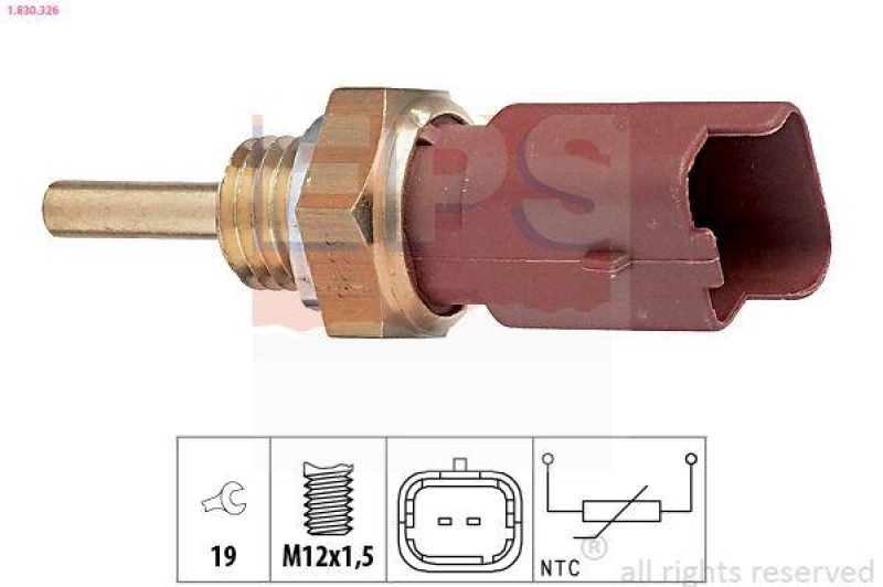 EPS Sensor, K&uuml;hlmitteltemperatur Made in Italy - OE Equivalent