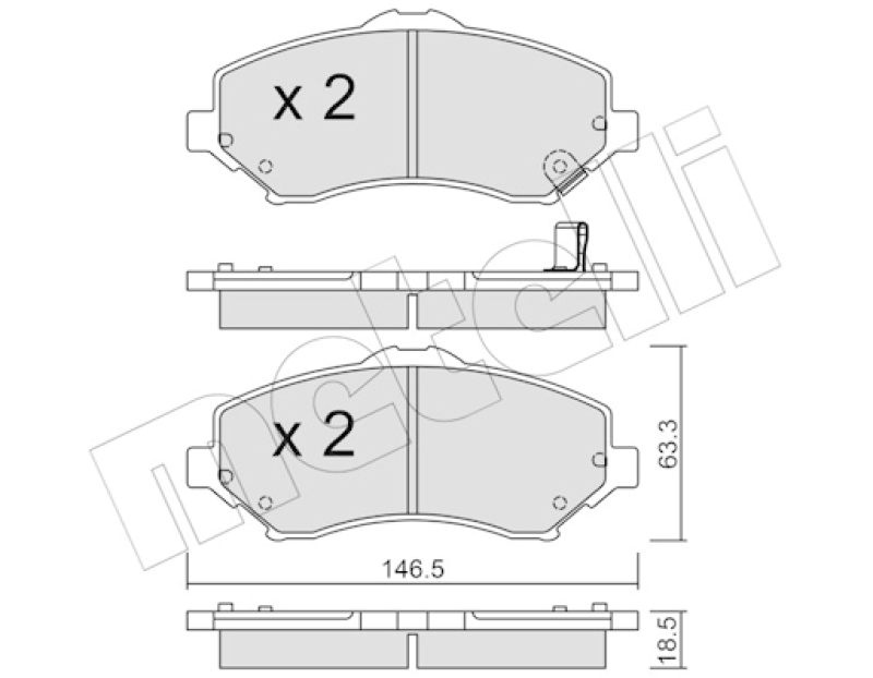 METELLI Brake Pad Set, disc brake