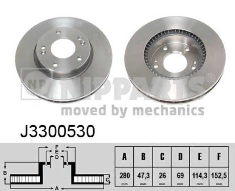 NIPPARTS Brake Disc