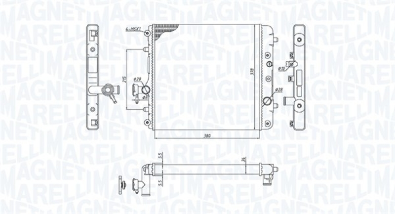 MAGNETI MARELLI Kühler, Motorkühlung