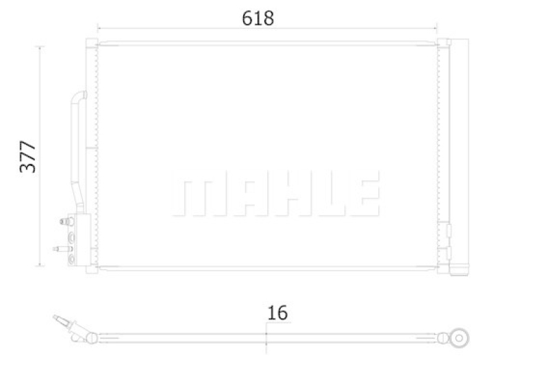 MAHLE Condenser, air conditioning BEHR