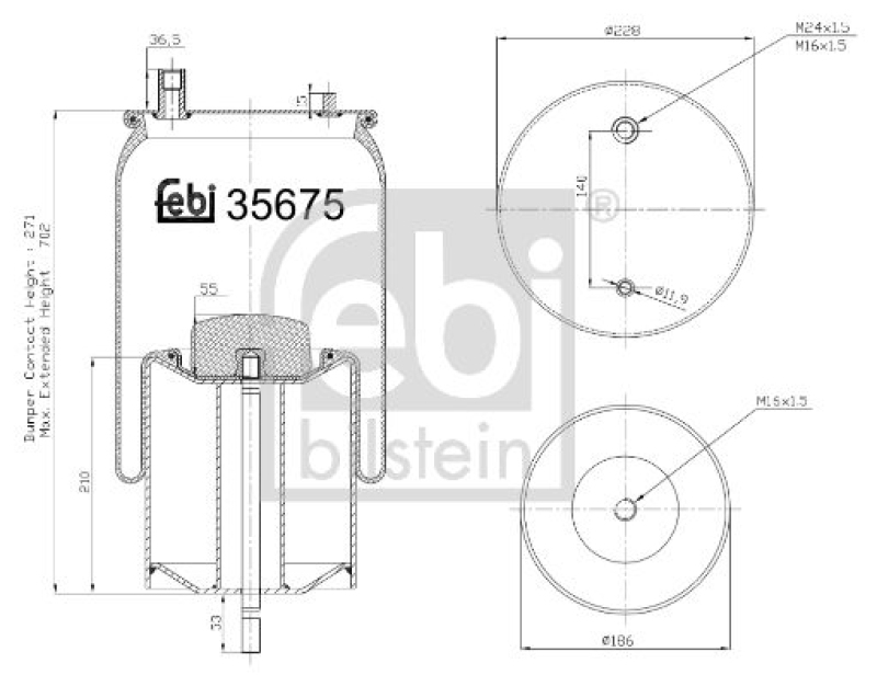 FEBI BILSTEIN Bellow, air suspension