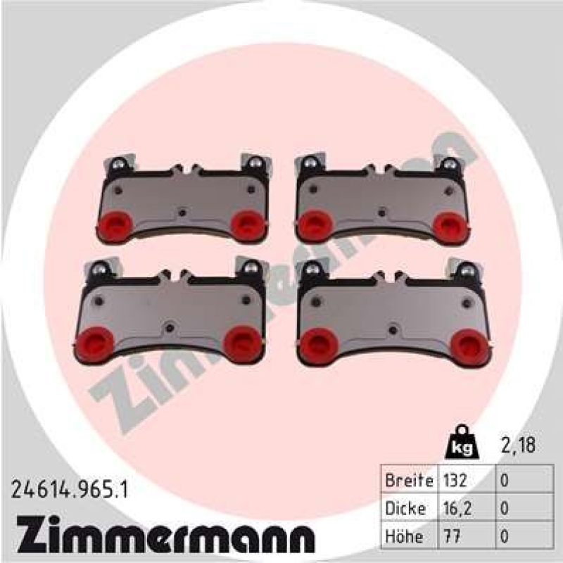 ZIMMERMANN Brake Pad Set, disc brake rd:z