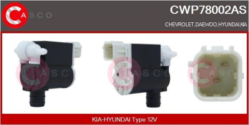 CASCO Washer Fluid Pump, window cleaning