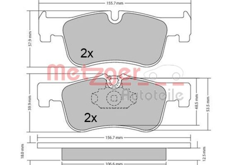 METZGER Brake Pad Set, disc brake