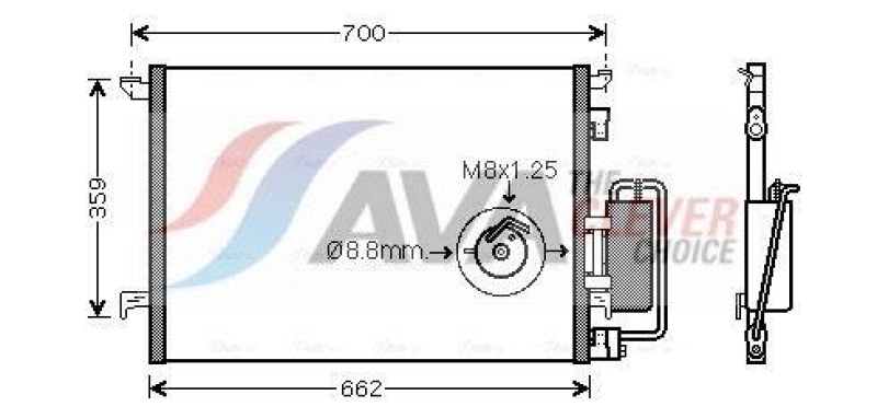 AVA QUALITY COOLING Condenser, air conditioning