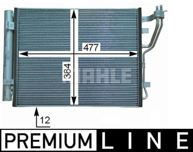 MAHLE Kondensator, Klimaanlage BEHR *** PREMIUM LINE ***