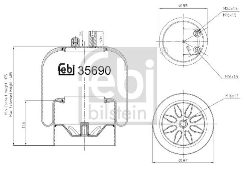 FEBI BILSTEIN Federbalg, Luftfederung