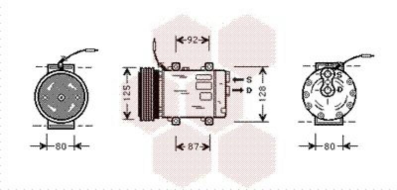 VAN WEZEL Compressor, air conditioning