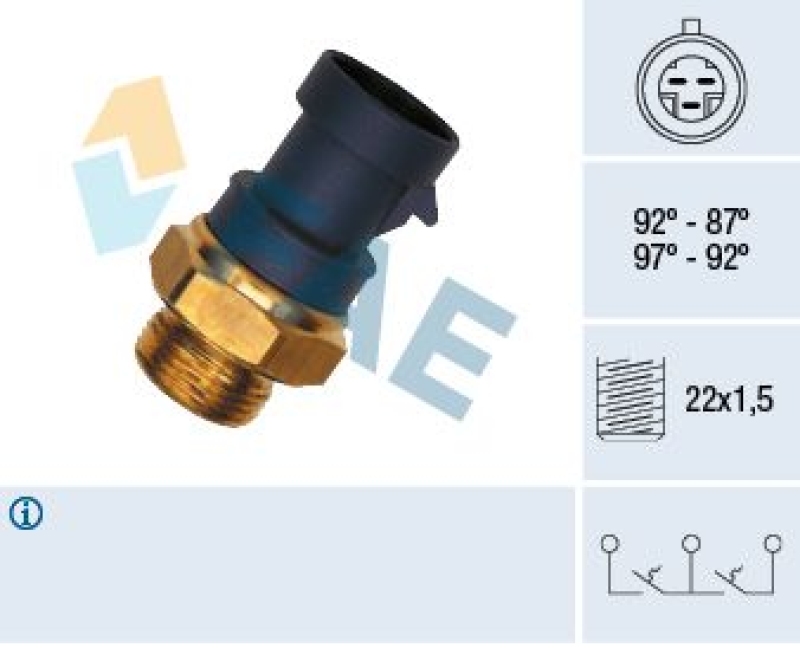 FAE Temperature Switch, radiator fan