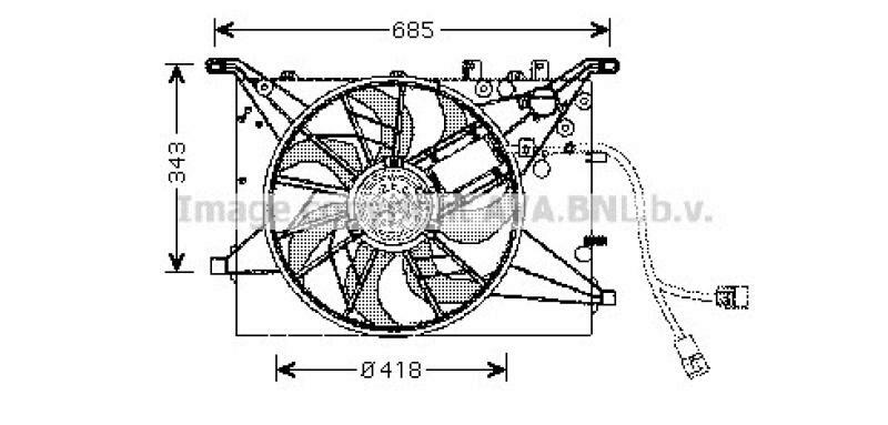 AVA QUALITY COOLING Fan, radiator