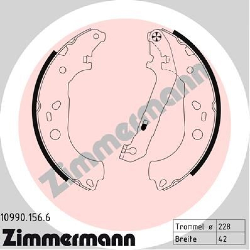 ZIMMERMANN Bremsbackensatz