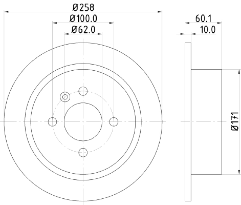 2x HELLA Brake Disc