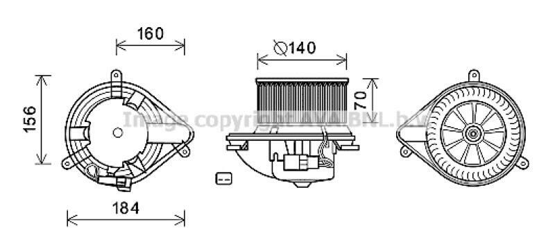 AVA QUALITY COOLING Elektromotor, Innenraumgebläse