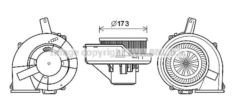 AVA QUALITY COOLING Electric Motor, interior blower