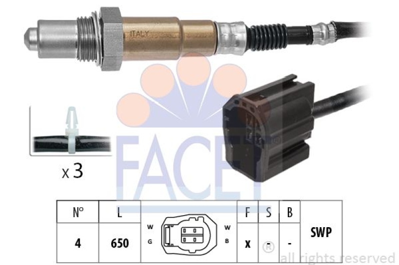 FACET Lambda Sensor Made in Italy - OE Equivalent