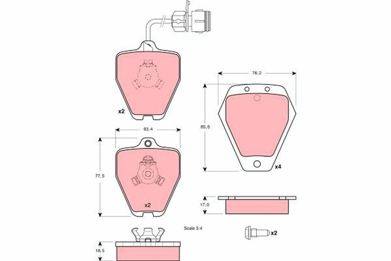 TRW Brake Pad Set, disc brake