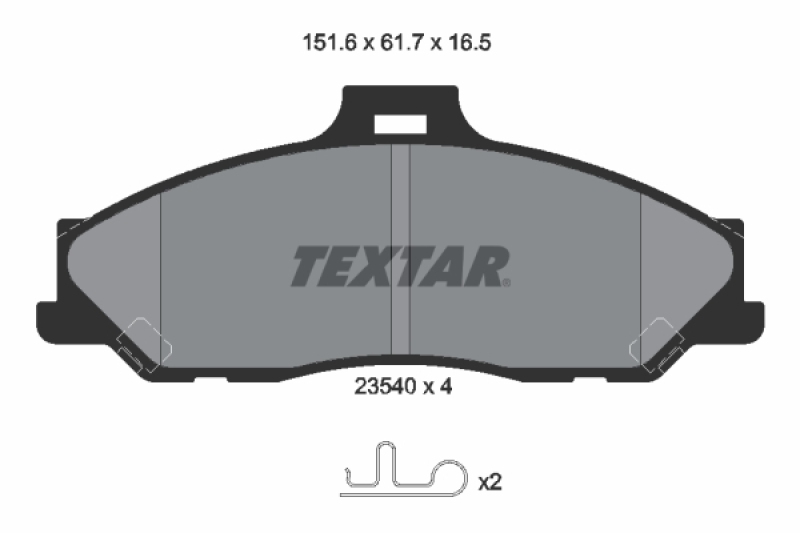 TEXTAR Bremsbelagsatz, Scheibenbremse