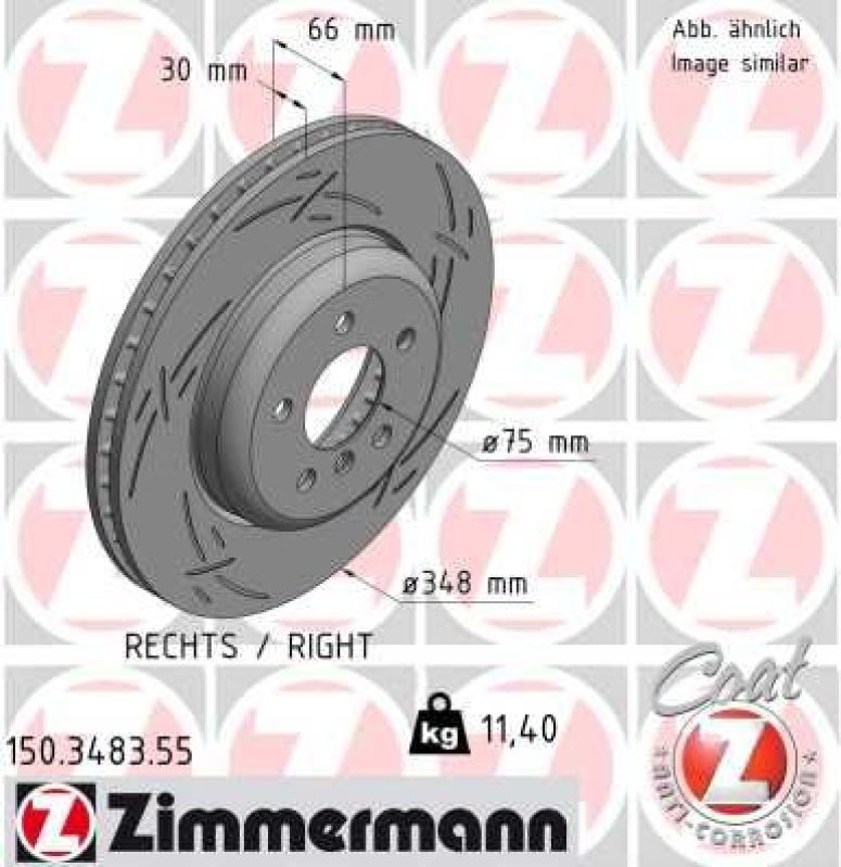 ZIMMERMANN Bremsscheibe BLACK Z