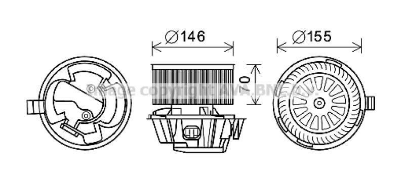 AVA QUALITY COOLING Electric Motor, interior blower