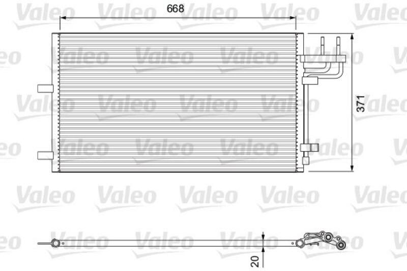 VALEO Condenser, air conditioning