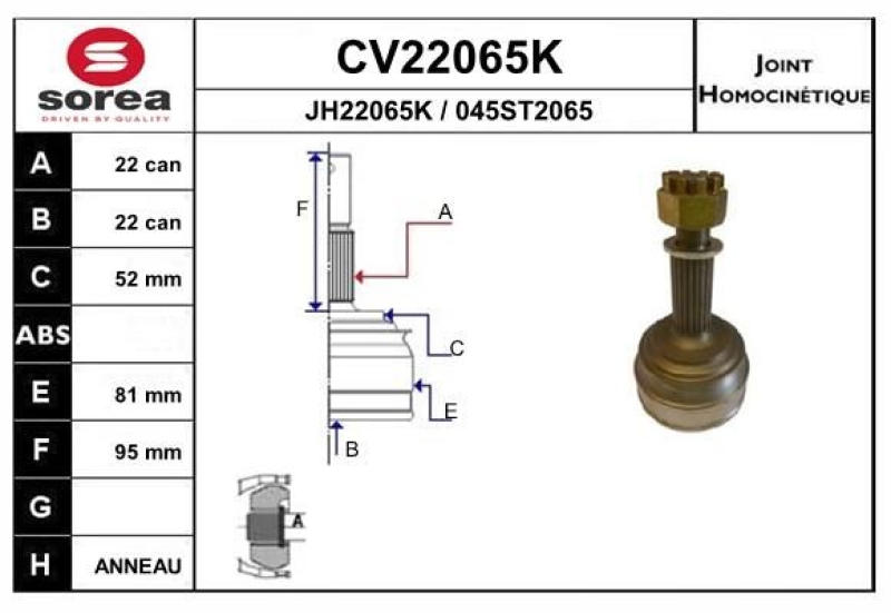 EAI Joint Kit, drive shaft