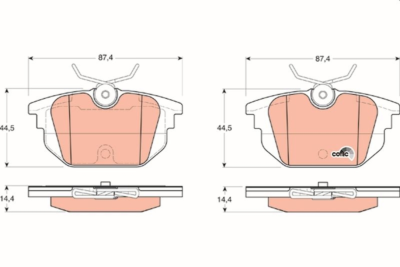 TRW Brake Pad Set, disc brake COTEC