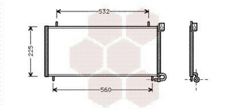 VAN WEZEL Condenser, air conditioning