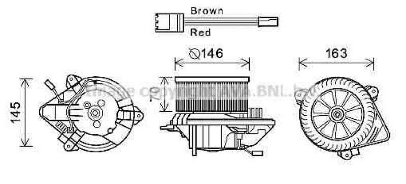 AVA QUALITY COOLING Electric Motor, interior blower