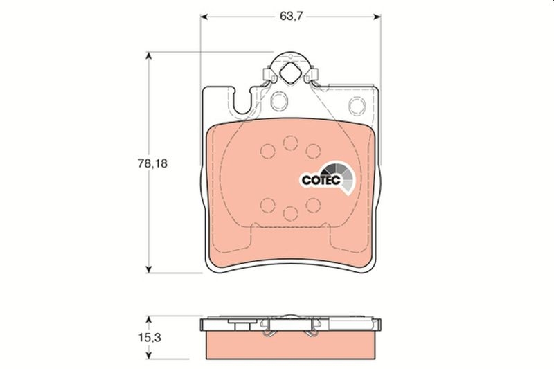 TRW Brake Pad Set, disc brake COTEC