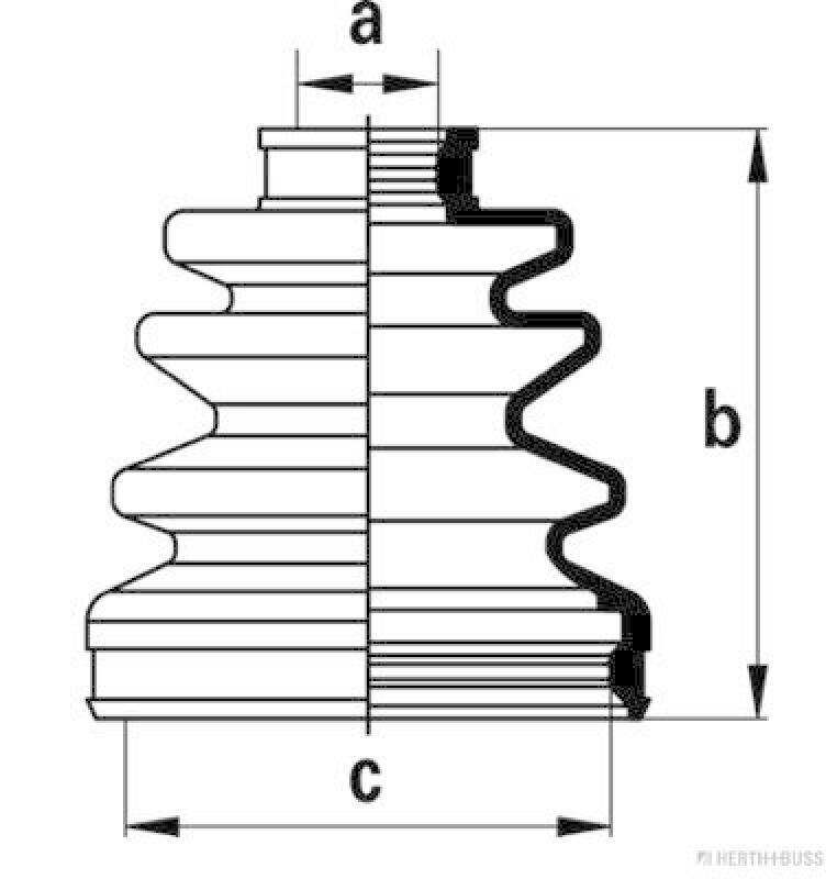 HERTH+BUSS JAKOPARTS Bellow Set, drive shaft