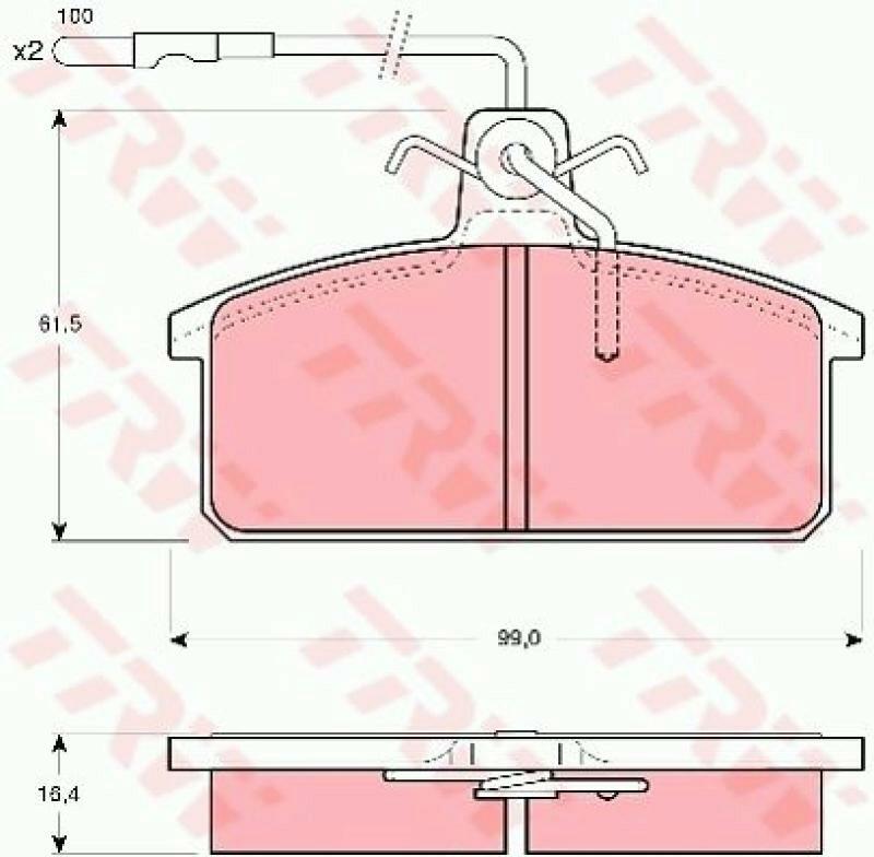 TRW Brake Pad Set, disc brake