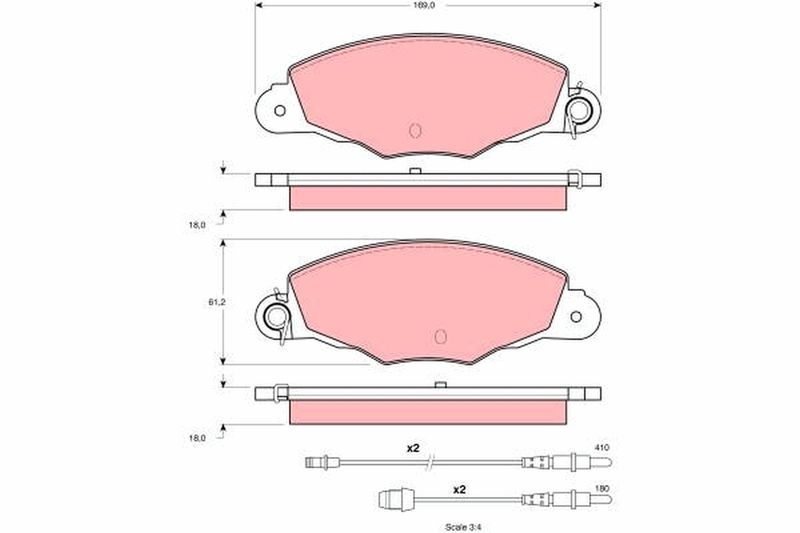 TRW Brake Pad Set, disc brake