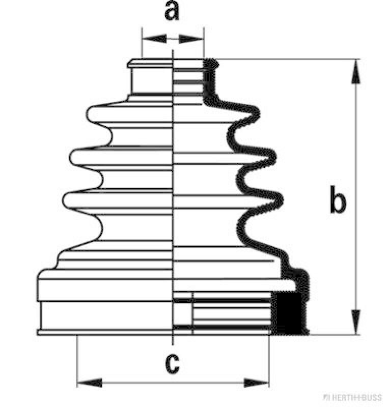 HERTH+BUSS JAKOPARTS Bellow Set, drive shaft