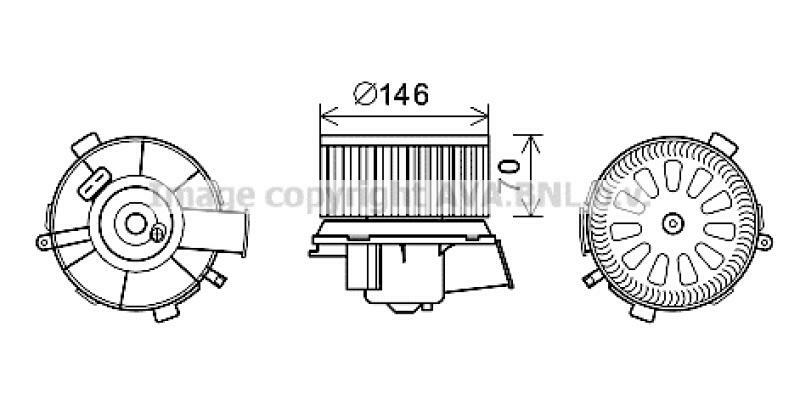 AVA QUALITY COOLING Electric Motor, interior blower