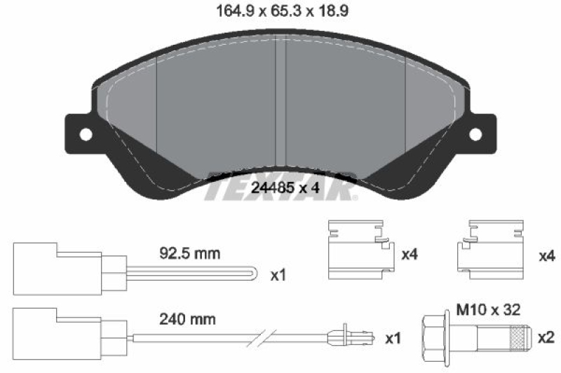 TEXTAR Brake Pad Set, disc brake Q+