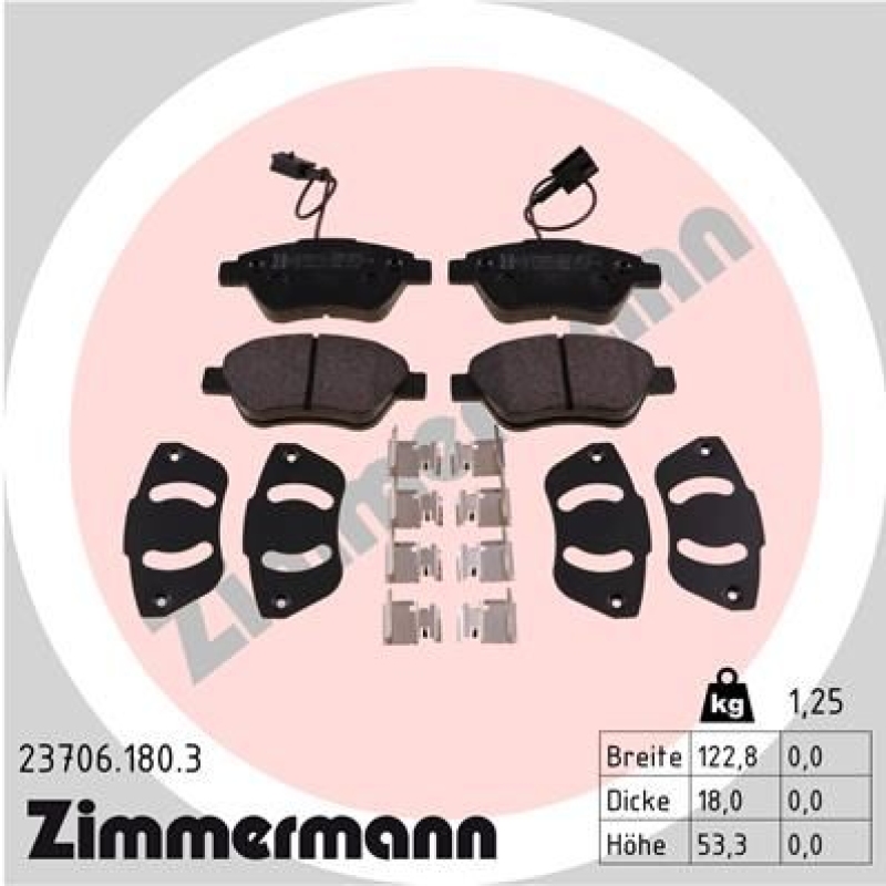 ZIMMERMANN Bremsscheiben + ZIMMERMANN Bremsbeläge