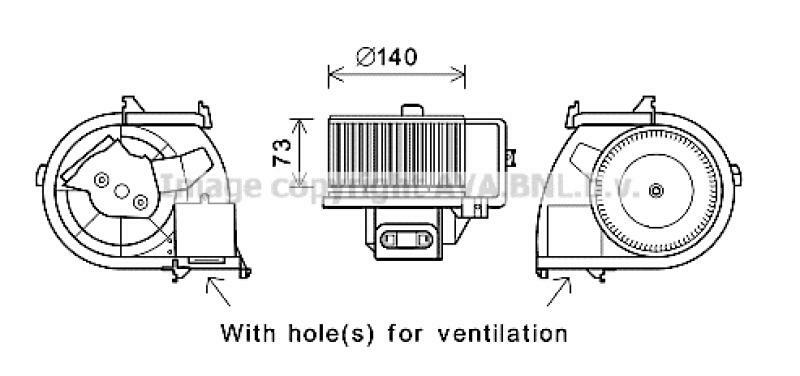 AVA QUALITY COOLING Elektromotor, Innenraumgebläse