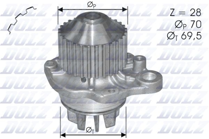 DOLZ Water Pump, engine cooling