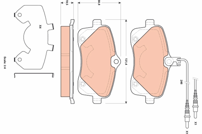 TRW Brake Pad Set, disc brake