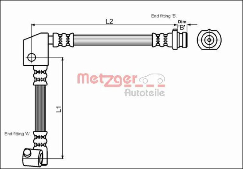 METZGER Brake Hose