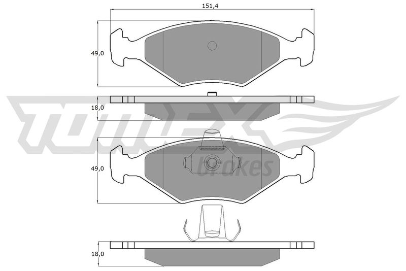 TOMEX Brakes Bremsbelagsatz, Scheibenbremse