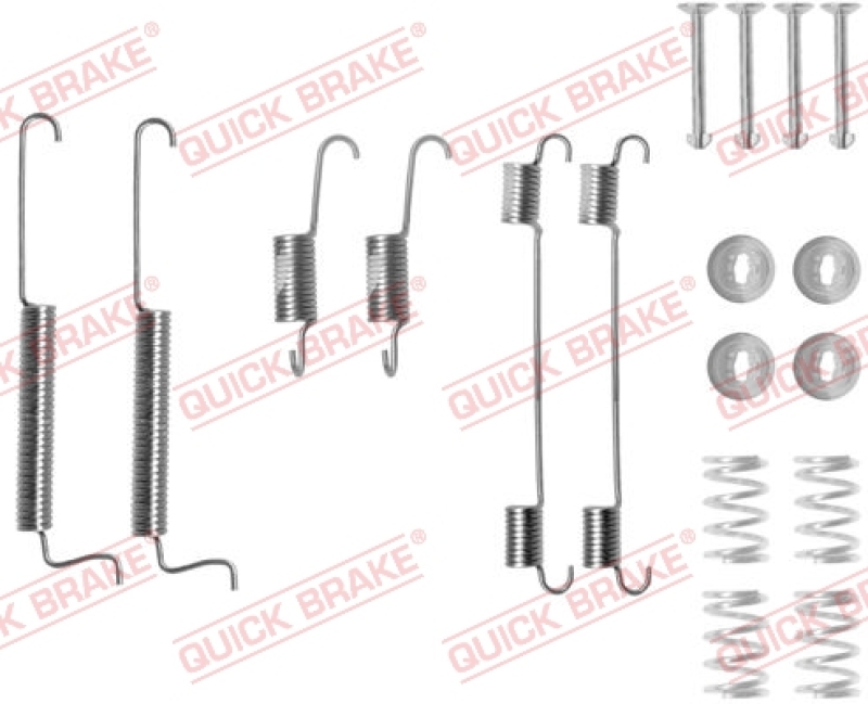 QUICK BRAKE Zubehörsatz Bremsbacken Trommelbremse Montagesatz