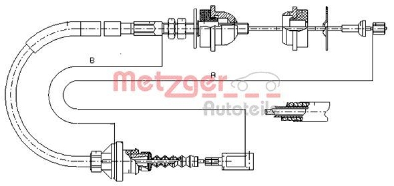 METZGER Cable Pull, clutch control