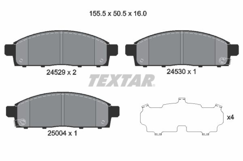 TEXTAR Brake Pad Set, disc brake