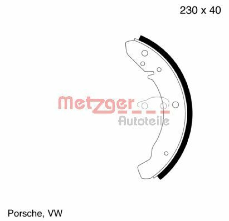 METZGER Brake Shoe Set