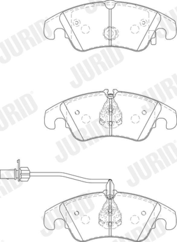 JURID Brake Pad Set, disc brake Jurid White Low Dust